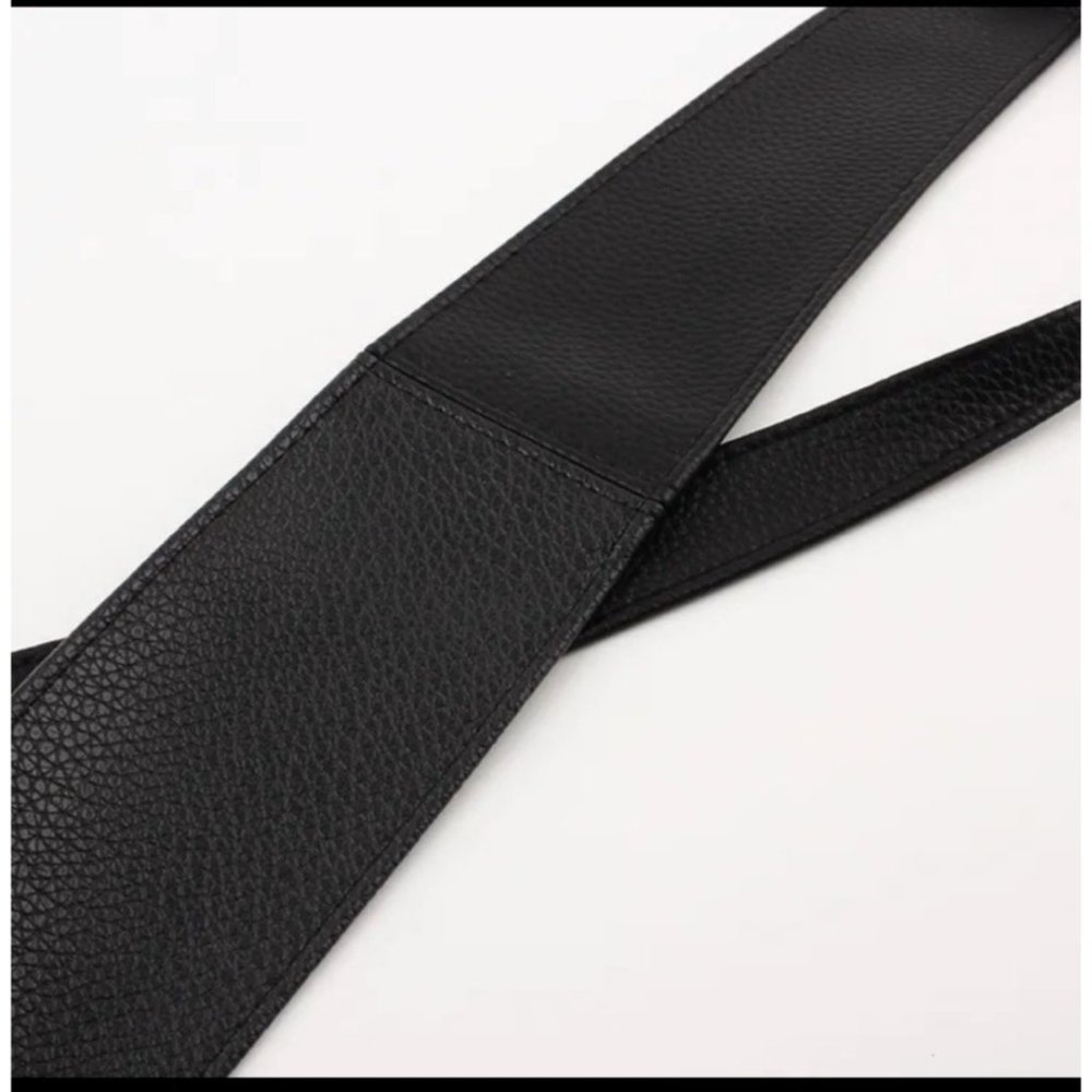Obi Belt Wide Wrap Around Waist Boho Gypsy Self Tie Cinched Corset Black - Picture 11 of 12